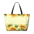 thumbnail image 2 of Easygdp Sunflowers On A Yellow Background Bolsa de Viaje de Playa de Gran Capacidad, Bolsa Tote Perfecta para la Playa, Escapadas de Fin de Semana y Viajes, 2 of 7
