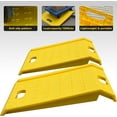 thumbnail image 5 of 2 Pack Portable Curb Ramps, Lightweight Durable Plastic Driveway Curb Ramp Rated 2200 Pounds Load Capacity, for 13.5" inch Rise Max Height Threshold Ramp Service Range, 5 of 8