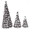 Pine Cone Trees, variant on Wodellrrea Mini Ribbon Christmas Tree, Red Tabletop Holiday Decoration, Star Topped Fabric Tree Centerpiece for Indoor Mantel, Shelf, Dining Table and Festive Home Decor and Seasonal Gift