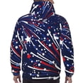thumbnail image 5 of Hoodies for Men - Red White Blue colorful fire 1 Long Sleeve Comfrt Men'S Fashion Hoodies & Sweatshirts, Sweatshirts for Men Hoodies Pullover Clothing Clothes with Pouch, 5 of 7