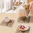 thumbnail image 5 of Sunflower Pot Holders for Kitchen Heatproof Potholder, 2 Pack Vintage Summer Botanical Wooden Farmhouse Hot Pads Multipurpose Oven Pads Cloth Potholders Trivet for Cooking and Baking, 5 of 8