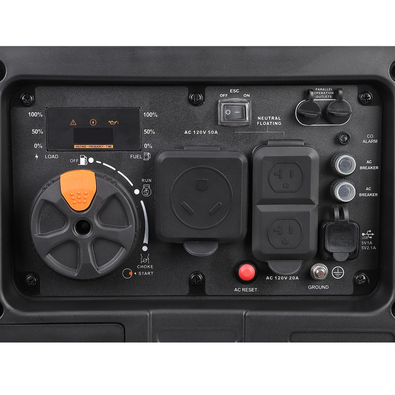 Generator for Camping, 4000 Watt Inverter Generator PortableRV Generator Super Quiet Generator with COgrey