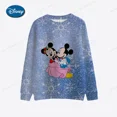 thumbnail image 5 of Sudadera de manga larga con cuello redondo ajustada con estampado navideño de Mickey Mouse y Minnie de Disney Otoño 2024 nueva moda informal, 5 of 5