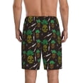 thumbnail image 2 of Balery Pineapples Men's Cotton Knit Pajama Shorts Waistband & Pockets,Short Pajama Pants-Small, 2 of 8