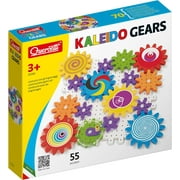 Quercetti Kaleido Gears - 55 Piece Building Set with 3 Different Sized Gears, Medium