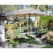 Sundale Outdoor 11 Feet Round Market Patio Umbrella 1 9in Bronze Aluminum Pole With Crank Sun Protection And Fade Resistant Canopy No Push Button Tilt Coffee Walmart Com Walmart Com