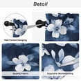 thumbnail image 5 of Navy Blue Spring Floral Tier Curtains, Summer Flowers Watercolor Botanical Light Filtering Kitchen Curtains, 2Pcs Rod Pocket Half Window Treatments Panels for Sink Cafe Cabinet Camper 27.5x24 Inches, 5 of 9