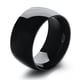 thumbnail image 4 of MANGOSKY-Anillo de titanio negro de 12mm de ancho para hombre y mujer, personalizado, grabado, 4 of 4