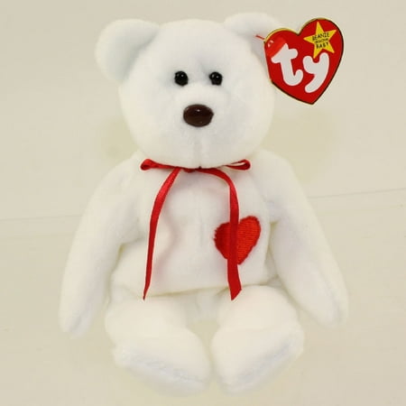 TY Beanie Baby - VALENTINO the BEAR (PE Pellets Tush Tag & Spelling Error) MWMT s price history on PriceWatchPro