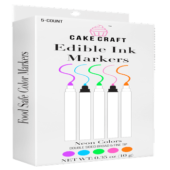 Cake Craft 5 Pk Markers Neon .35 oz.