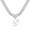 Silver-D, variant on Silver Cursive Initial Pendant Necklace With Heart Charm Cuban Link Chain