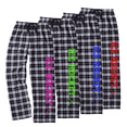 thumbnail image 2 of Adult Ice Hockey Black and White Flannel Pants (Neon Green, Adult Small), 2 of 2