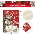 thumbnail image 6 of SM-XLHN Let It Snow Snowflake Snowman Christmas House Flag 28x40 Inch Double Sided, Black Winter Holiday Yard Outdoor Decorative Flag, 6 of 6