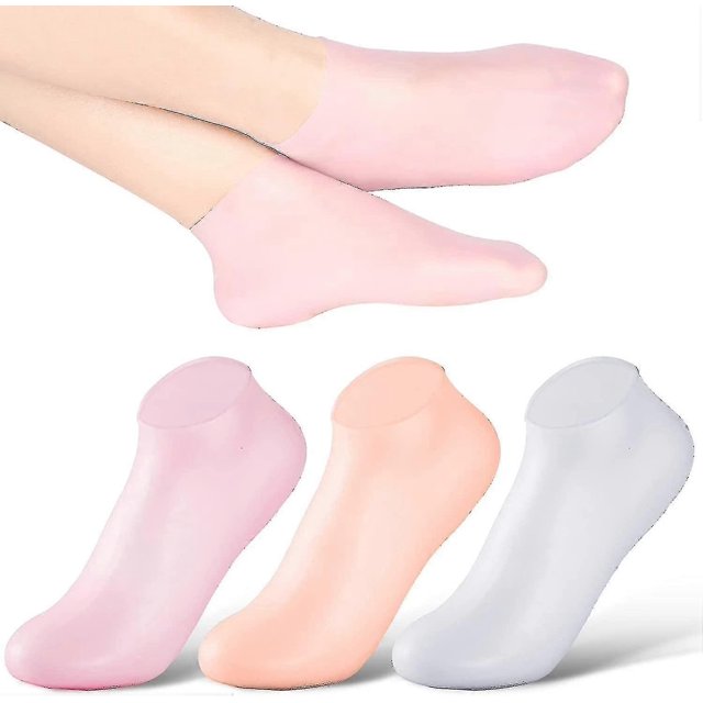 3 Pairs Silicone Gel Moisturizing Socks, Anti-slip Gel Socks, High Elastic Moisturizing Socks, Foot Anti-cracking