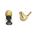 thumbnail image 1 of Estatua de mujer africana, figura decorativa de resina, escultura de animales con pájaros dorados, accesorios de exhibición realistas, adecuados para, 1 of 8