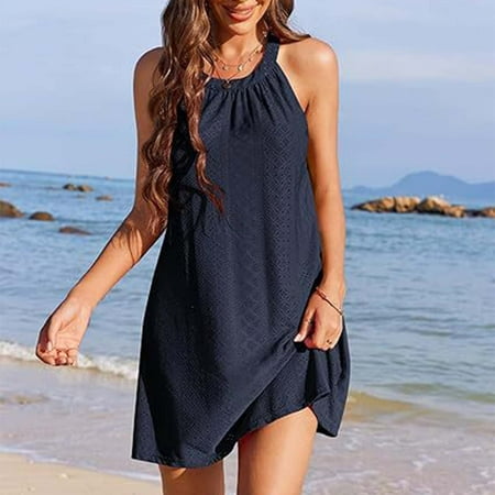 Yanyanz Swim Suits for Women 2025  Womens Swimsuit Cover Up Hollow Out Crochet Coverups Sleeveless Beach Dress Tank Bikini Cover Ups  Swimsuit Coverup for Women