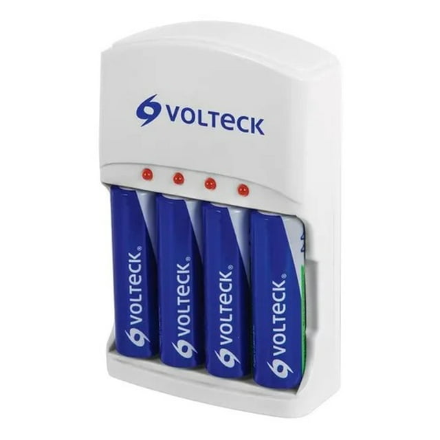 Cargador De Pilas Voltech CA-RE-9 Con 4 Pilas AA