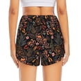 thumbnail image 2 of Lsque Floral Printed Women's Running Shorts with Liner Pockets,Elastic Quick Dry Workout Athletic Gym Yoga Shorts,Womens High Waist Shorts-X-Large, 2 of 9
