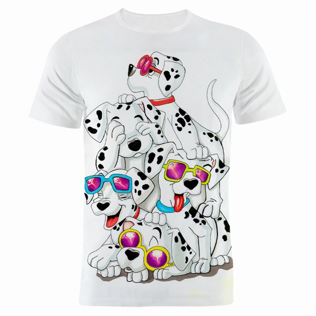 Hundert Und Eine Dalmatiner Männer der Kleidung Hund Cartoon Anime 3D Druck Kinder camiseta Sommer Kurzarm Frauen camisetas xuanjing unisex