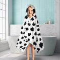 thumbnail image 6 of White and Black Of Leopard Print Hooded Bath Towel，50"x30" for Ages 3 To 12 Kids, Quick Dry Lightweight Soft Microfiber Hood Beach Towel Cover Up for Kids, 6 of 7