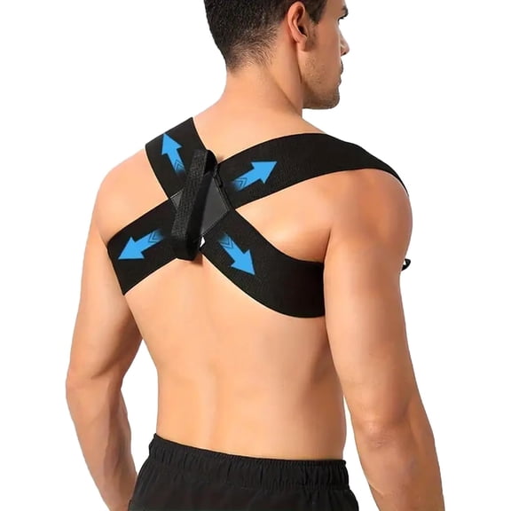 Fitness Heavy Shoulder Straps, Back Posture Corrector for Men Women, Back Straightener Posture Corrector, Posture Shoulder Brace, Adjustable Back Brace Posture Corrector(M(55-65kg))