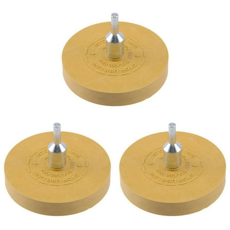 

3X Car Decal Remover Pneumatic Rubber Remover Wheel Film Glue Removal Eraser Scraper Plate Paint Cleaner Polishing Tool