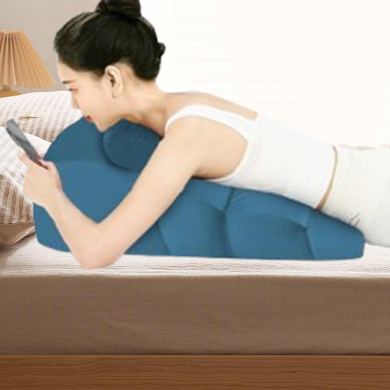 Esquirla Face Down Pillow, Sleeping Pillow, Soft Leg Support Bed Wedge Prone Pillow, Wedge Pillow for Watching Movies Relaxing Reading Blue