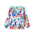 thumbnail image 2 of Kilaqueen Toddler Baby Spring Jacket Girls Cute Cartoon Windbreaker Coats Rain Jacket Hooded Zip Lightweight Soft Thin Fall Coats Outerwear, 2 of 3