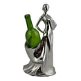thumbnail image 4 of 14" Polished Silver Lady In Dress Bottle Holder, 4 of 6