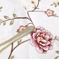 thumbnail image 2 of Home Soft Things Floral Embroidery Valance, 1 Piece, Spring Flower Burgundy, 19 x 60 Inches, 2 of 5