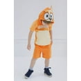 thumbnail image 2 of Bluey Bingo Toddler Boys Hooded Cosplay T-Shirt and French Terry Shorts Outfit Set Orange 3T, 2 of 5