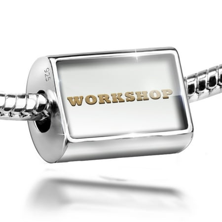 

Neonblond Charm Workshop Light Wood Block 925 Sterling Silver Bead