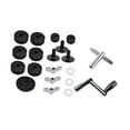 thumbnail image 4 of Milaget 20 Pieces Cymbal Felts Washers Attachment Replacement Kit Cymbal Replacement Black, 4 of 9