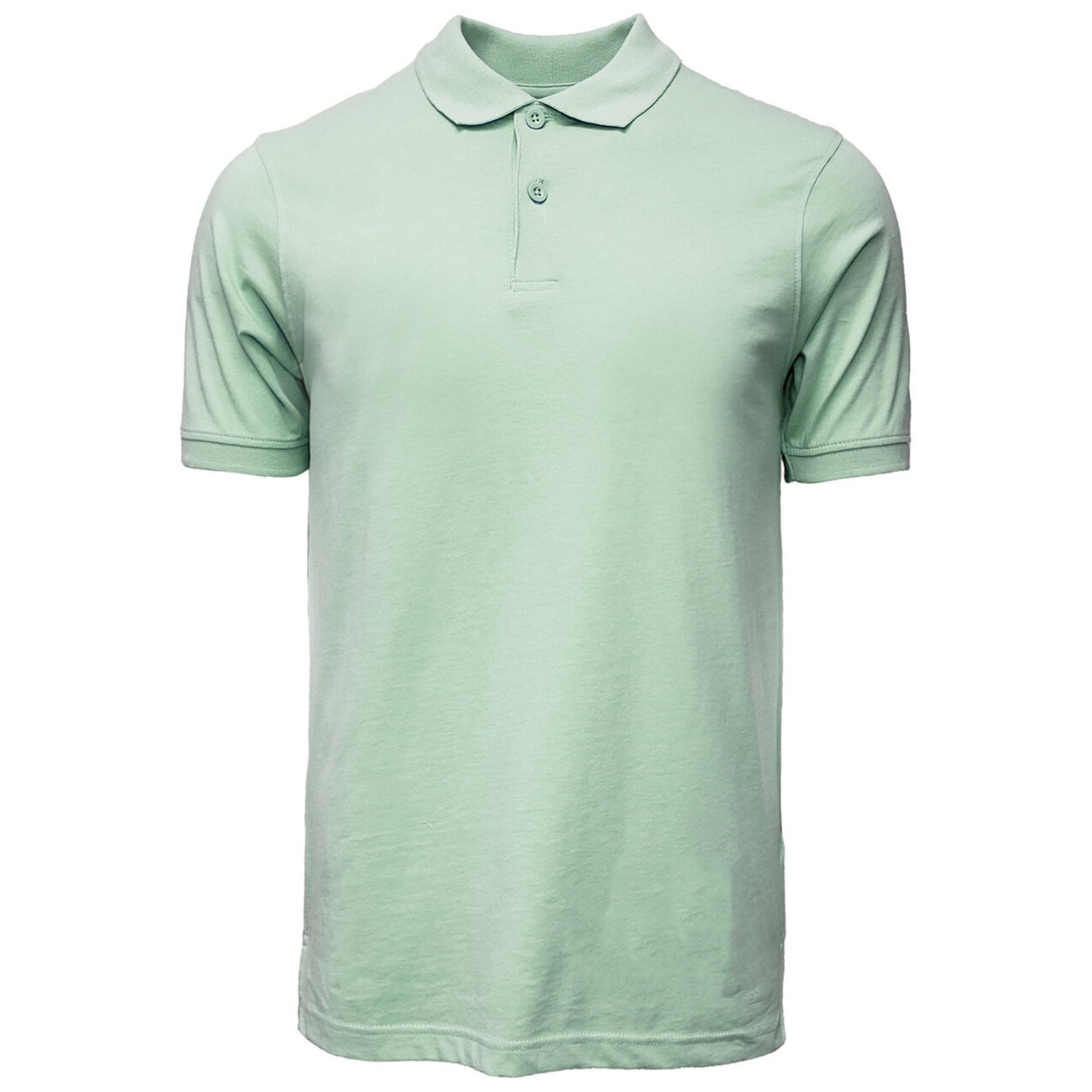 strijd Gietvorm Omzet Marquis Mint Green Slim Fit Jersey Polo Shirt - Ultra Soft Fabric -  Walmart.com