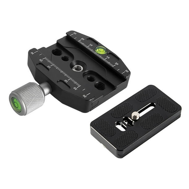 Abrazadera de licencia de liberación rápida para , abrazadera de montaje para rótula de monopié, adaptador de montaje de licencia para cámara , 70 mm con base Yotijar Abrazadera de placa de liberación rápida