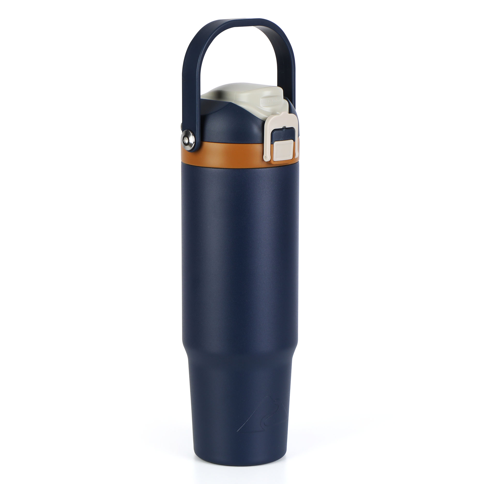 Vaso aislado de acero inoxidable de 30 oz con doble tapa, pared doble al vacío, con tapa de sorbo y vertido, Ozark Trail, Blue Cove 5