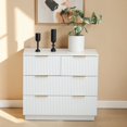 thumbnail image 2 of GZXS 4 Drawer Dresser for Bedroom, Modern Chest of Drawers for Living Room, Hallway, Easy Assembly, White, 2 of 11