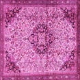 thumbnail image 1 of Ahgly Company Indoor Square Medallion Pink Traditional Area Rugs, 6' Square, 1 of 4