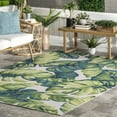 thumbnail image 3 of nuLOOM Lisa Floral Indoor/Outdoor Green Multicolor 10' Modern Square Rug, 3 of 9