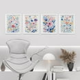 thumbnail image 2 of PixonSign Framed Wall Art, Blue and Pink Wildflower Botanical Posters, Set of 4 Forest Floral Wall Decor Prints, Nature Wilderness Wall Décor for Living Room, Bedroom, Office - 8"x10" White, 2 of 5