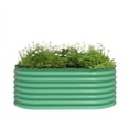 thumbnail image 1 of Galvanized Steel Oval Garden Bed, Tool-Free Assembly, Open-Bottom Planter Box with Deep Root Space for Vegetables, Flowers & Herbs, 1 of 6