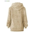 thumbnail image 6 of BadPiggies Womens Fuzzy Fleece Sweatshirt Casual Loose Sherpa Pullover Oversized Hoodie with Pockets (2XL, Apricot), 6 of 7