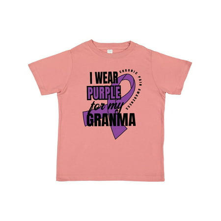 

Inktastic Chronic Pain I Wear Purple For My Granma Gift Toddler Boy or Toddler Girl T-Shirt