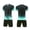 Black, variant on Men's 2 Piece Athletic Tracksuit Set Gradient Short Sleeve Crewneck Shirt and Drawstring Shorts Uniform Sportswear for Soccer Running Gym Workout
