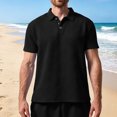 thumbnail image 4 of Kalauyu Mens Short Sleeve Golf Shirts Turn Down Collared with Button Casual Breathable Golf Summer Tops, 4 of 5