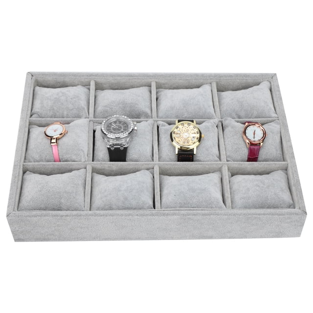 Caja de almacenamiento de relojes, 12 rejillas Almacenamiento de relojes Organizador de relojes Estuche de almacenamiento de relojes Confiabilidad excepcional Jadeshay A