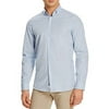 Michael Kors Chase Check Slim Fit Button-Down Shirt (Steel Blue, L)