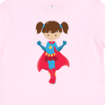 thumbnail image 4 of Inktastic Superhero Girl, Cute Girl, Brown Hair, Red Cape Girls Baby T-Shirt, 4 of 5