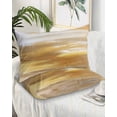 thumbnail image 2 of Yellow Beige Pillow Covers King Size 2 Pack, Modern Oil Painting Abstract Art Soft Bed Throw Pillowcases Breathable Cooling Long Lumbar Body Pillow Sham Cover for Bed Sofa 20''x36'', 2 of 7