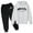 White, variant on Kids' Autumn Winter Hoodie Pullover Set, Letter Print Long Sleeve Sweatshirt & Sweatpants 2-Piece Outfit, Sizes 3-14